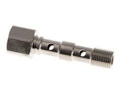 Perno Banjo de Latón Niquelado de 2 vías Rosca Macho & Hembra G1/8'' L40,5mm [2 piezas]