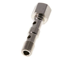 Perno Banjo de Latón Niquelado de 2 vías Rosca Macho & Hembra G1/8'' L40,5mm [2 piezas]
