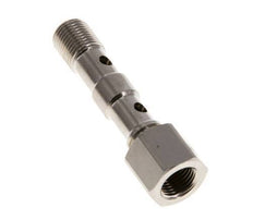 Perno Banjo de Latón Niquelado de 2 vías Rosca Macho & Hembra G1/8'' L40,5mm [2 piezas]