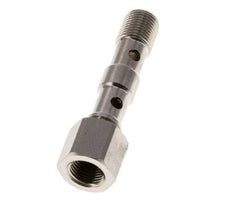 Perno Banjo de Latón Niquelado de 2 vías Rosca Macho & Hembra G1/8'' L40,5mm [2 piezas]