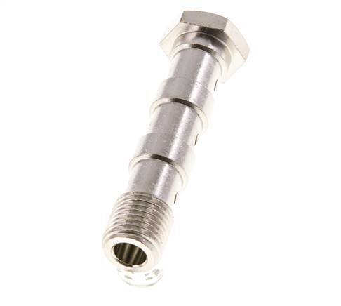 Perno Banjo de Latón Niquelado de 3 vías Rosca Macho G1/4'' L58mm [2 piezas]