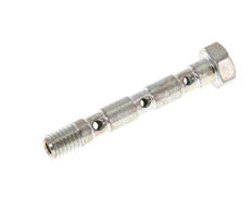 Perno banjo de acero cincado de 3 vías con rosca macho M5 L36mm