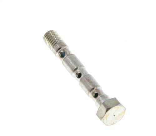 Perno banjo de acero cincado de 3 vías con rosca macho M5 L36mm