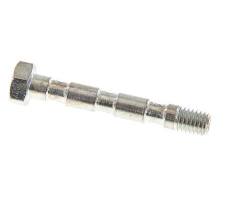 Perno banjo de acero cincado de 3 vías con rosca macho M5 L36mm
