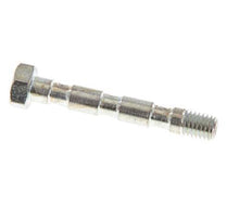 Perno banjo de acero cincado de 3 vías con rosca macho M5 L36mm