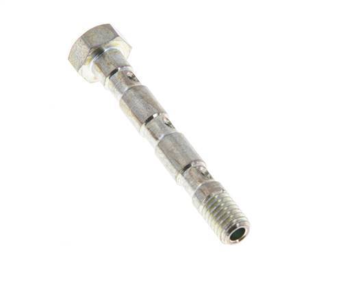 Perno banjo de acero cincado de 3 vías con rosca macho M5 L36mm