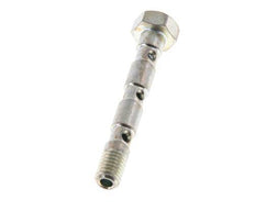 Perno banjo de acero cincado de 3 vías con rosca macho M5 L36mm