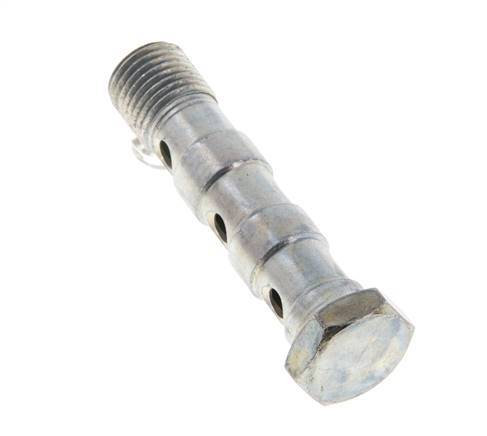 Perno Banjo de Acero Galvanizado de 3 vías Rosca Macho G1/4'' L57mm