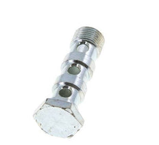 Perno banjo de acero cincado de 3 vías con rosca macho G3/8'' L57mm