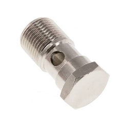 Perno Banjo de Latón Niquelado de 1 vía Rosca Macho G3/8'' L32mm [2 piezas]