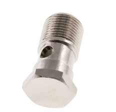 Perno Banjo de Latón Niquelado de 1 vía Rosca Macho G3/8'' L32mm [2 piezas]