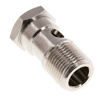 Perno Banjo de Latón Niquelado de 1 vía Rosca Macho G3/8'' L32mm [2 piezas]