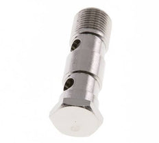 Perno Banjo de Latón Niquelado de 2 vías Rosca Macho G3/8'' L53,5mm