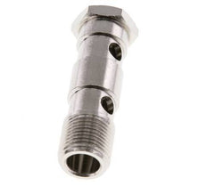 Perno Banjo de Latón Niquelado de 2 vías Rosca Macho G3/8'' L53,5mm