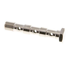 Perno Banjo de Latón Niquelado de 3 vías Rosca Macho G1/8'' L57mm [2 piezas]
