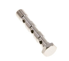 Perno Banjo de Latón Niquelado de 3 vías Rosca Macho G1/8'' L57mm [2 piezas]