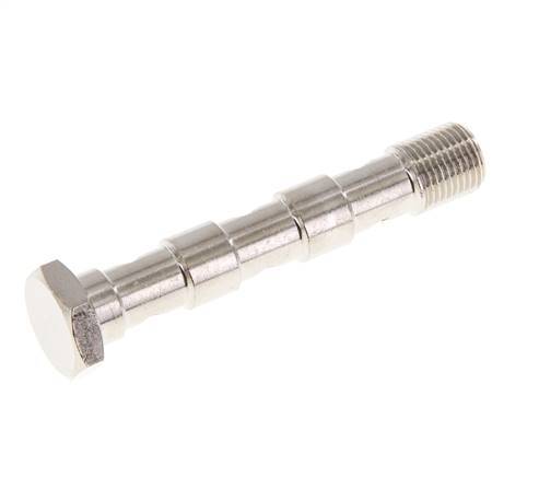 Perno Banjo de Latón Niquelado de 3 vías Rosca Macho G1/8'' L57mm [2 piezas]
