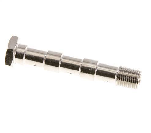 Perno Banjo de Latón Niquelado de 3 vías Rosca Macho G1/8'' L57mm [2 piezas]