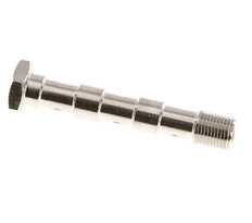 Perno Banjo de Latón Niquelado de 3 vías Rosca Macho G1/8'' L57mm [2 piezas]
