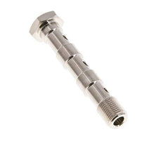 Perno Banjo de Latón Niquelado de 3 vías Rosca Macho G1/8'' L57mm [2 piezas]