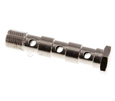 Perno Banjo de Latón Niquelado de 3 vías Rosca Macho G1/4'' L67mm [2 piezas]