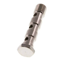 Perno Banjo de Latón Niquelado de 3 vías Rosca Macho G1/4'' L67mm [2 piezas]