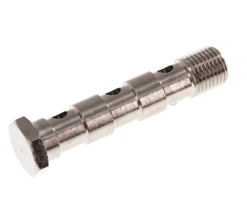 Perno Banjo de Latón Niquelado de 3 vías Rosca Macho G1/4'' L67mm [2 piezas]