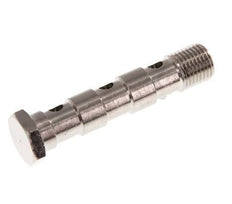 Perno Banjo de Latón Niquelado de 3 vías Rosca Macho G1/4'' L67mm [2 piezas]