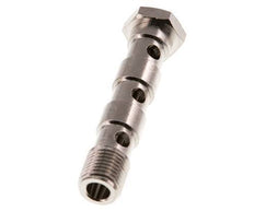 Perno Banjo de Latón Niquelado de 3 vías Rosca Macho G1/4'' L67mm [2 piezas]