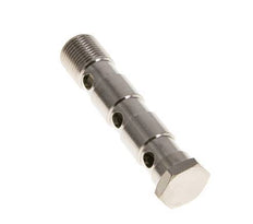 Perno Banjo de Latón Niquelado de 3 vías Rosca Macho G3/8'' L79mm