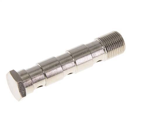 Perno Banjo de Latón Niquelado de 3 vías Rosca Macho G3/8'' L79mm