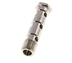 Perno Banjo de Latón Niquelado de 3 vías Rosca Macho G1/2'' L89mm