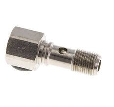 Perno Banjo de Latón Niquelado de 1 vía Rosca Macho & Hembra G1/8'' L24mm [2 piezas]