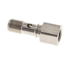 Perno Banjo de Latón Niquelado de 1 vía Rosca Macho & Hembra G1/8'' L24mm [2 piezas]