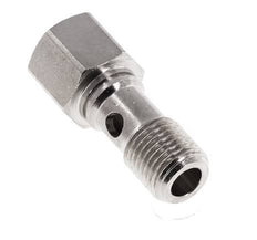 Perno banjo de Latón Niquelado de 1 vía Rosca Macho & Hembra G1/4'' L28mm [2 piezas]