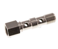 Perno Banjo de Latón Niquelado de 2 vías Rosca Macho & Hembra G1/4'' L46,7mm [2 piezas]