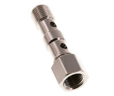 Perno Banjo de Latón Niquelado de 2 vías Rosca Macho & Hembra G1/4'' L46,7mm [2 piezas]