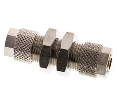 Conector Recto Latón Niquelado 8x6 & 6x4 Pasamuros [2 piezas]