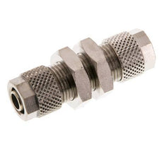 Conector Recto Latón Niquelado 8x6 & 6x4 Pasamuros [2 piezas]