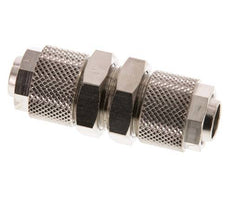 Conector Recto Latón Niquelado 12x10 Pasamuros de Rosca