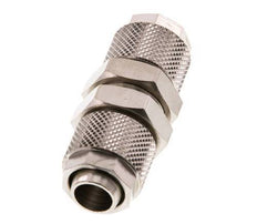 Conector Recto Latón Niquelado 12x10 Pasamuros de Rosca