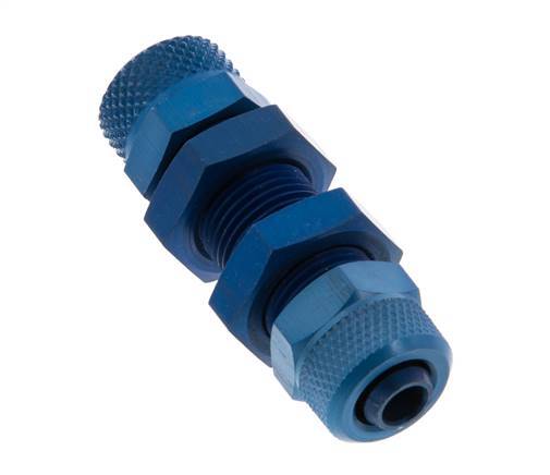Conector Recto Aluminio 8x6 Pasamuros de Rosca