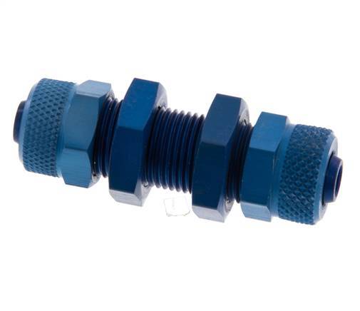 Conector Recto Aluminio 8x6 Pasamuros de Rosca