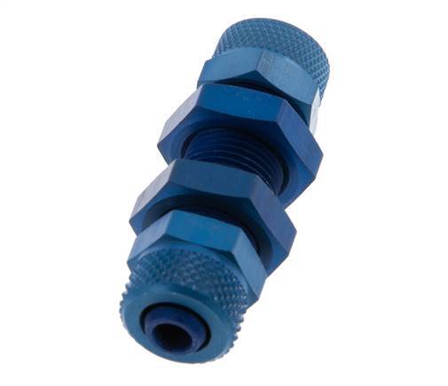 Conector Recto Aluminio 8x6 Pasamuros de Rosca