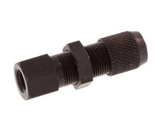 Racor recto de aluminio 4,3x3 y M5 con rosca hembra Pasamuros