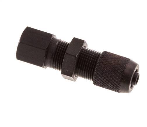 Racor recto de aluminio 4,3x3 y M5 con rosca hembra Pasamuros