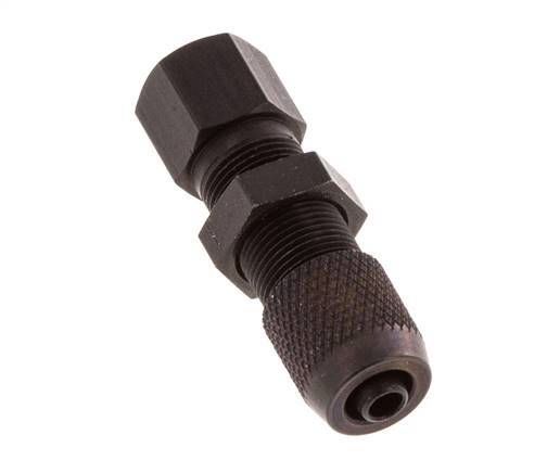 Racor recto de aluminio 4,3x3 y M5 con rosca hembra Pasamuros