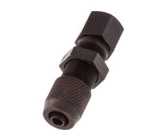 Racor recto de aluminio 4,3x3 y M5 con rosca hembra Pasamuros