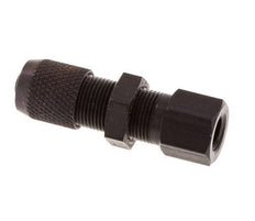 Racor recto de aluminio 4,3x3 y M5 con rosca hembra Pasamuros