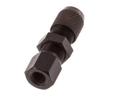 Racor recto de aluminio 4,3x3 y M5 con rosca hembra Pasamuros
